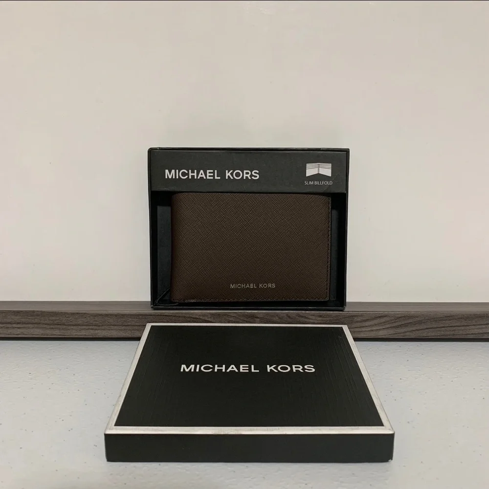 Michael Kors Crossgrain Leather Slim Billfold Wallet-NWT